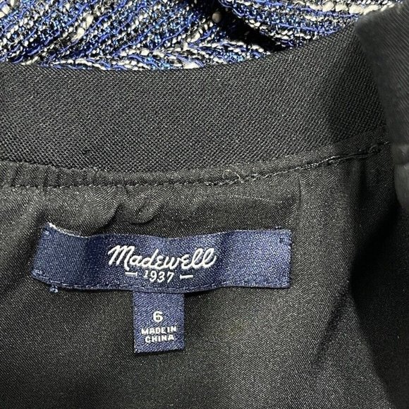 MADEWELL Dress Multicolor Metallic Pencil Sheath Women's Size 6 - Picture 11 of 13